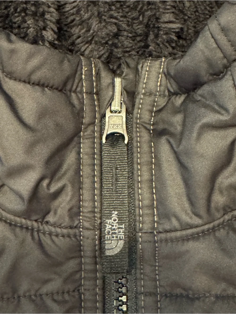 The North Face Reversible Kids Camo Puffer winter jacket / - Black, Gray, Green